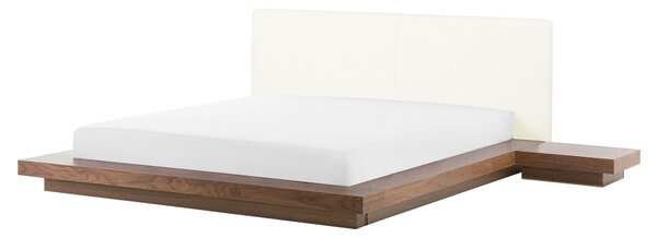 Ágy LED világítással ZEN 160 x 200 cm Barna kőris