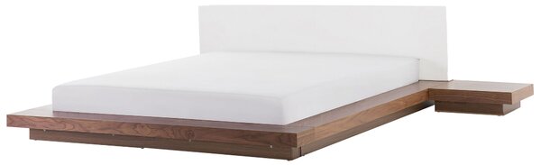 Ágy LED világítással ZEN 180 x 200 cm Barna kőris
