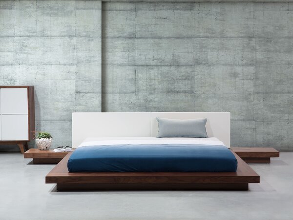 Ágy LED világítással ZEN 180 x 200 cm Barna kőris
