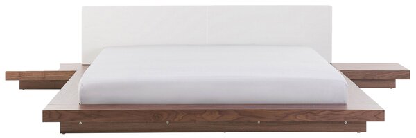 Ágy LED világítással ZEN 180 x 200 cm Barna kőris