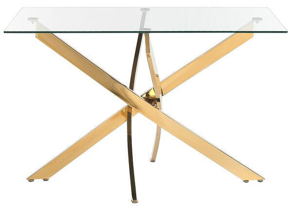 Étkezőasztal MARAMO Arany 120 cm 70 cm Edzett üveg