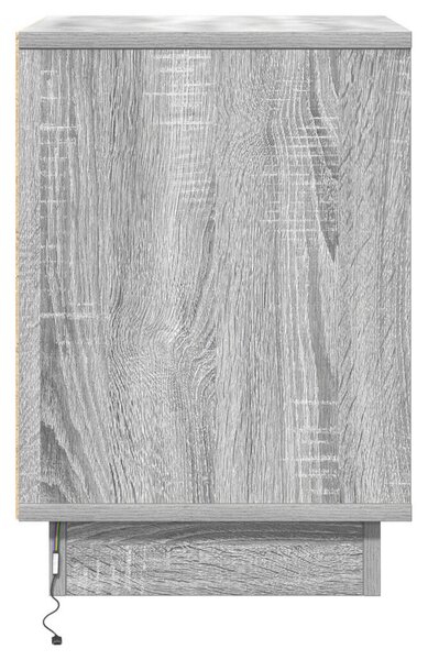 Éjjeli Szekrények LED Világítással 2 db Szürke Sonoma 39x34.5x50 cm