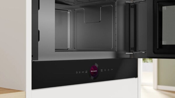 Bosch Serie 8 BFR7221B1 mikróhullámú sütő Beépített Egyszerű mikrohullámú sütő 21 L 900 W Fekete