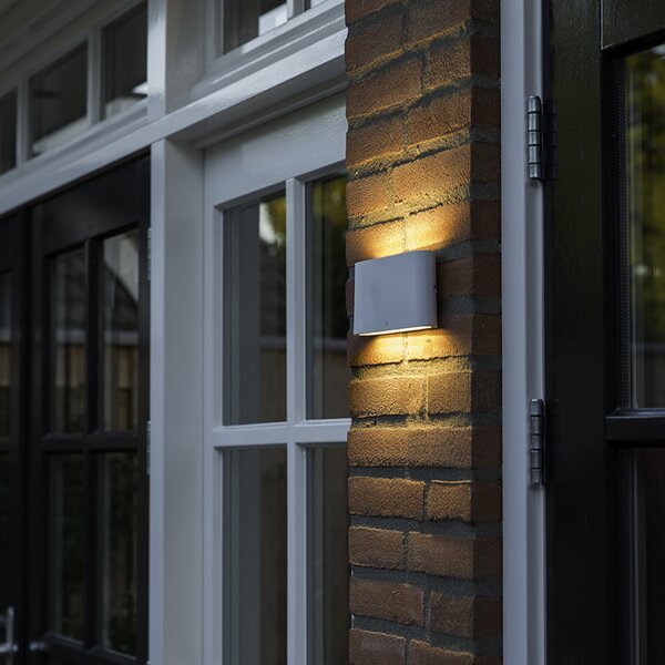 Fali lámpa fehér 17,5 cm LED-del IP65 - Batt