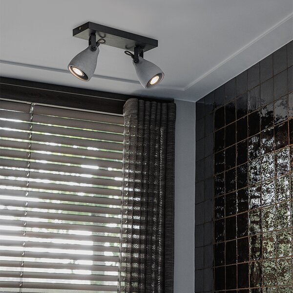 Ipari reflektor szürke beton 2 lámpás - Creto