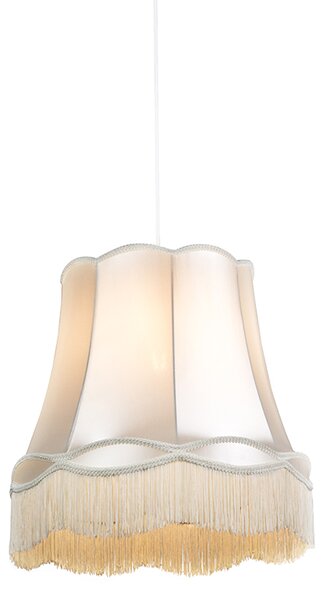 Retro függőlámpa krém 45 cm - Granny