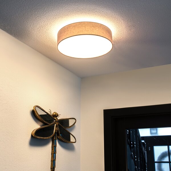 Mennyezeti lámpa szürke 40 cm LED-del - Drum LED