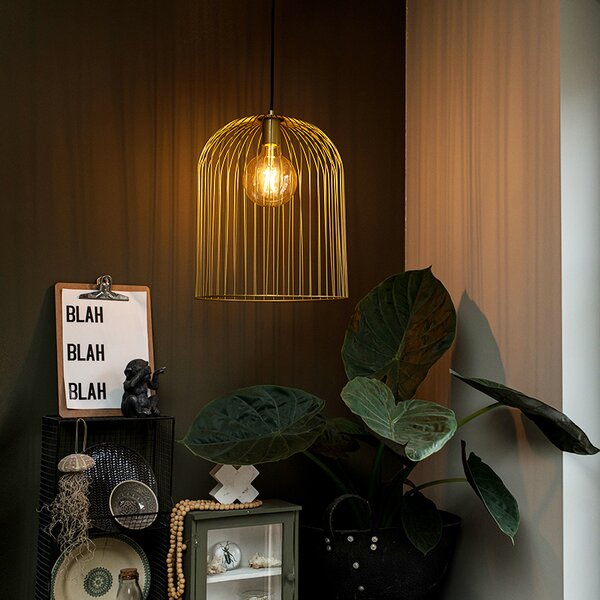 Design lógólámpa arany - Wire Knock