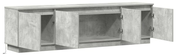 TV szekrény LED beton szürke 180x38x49 cm műgyanta
