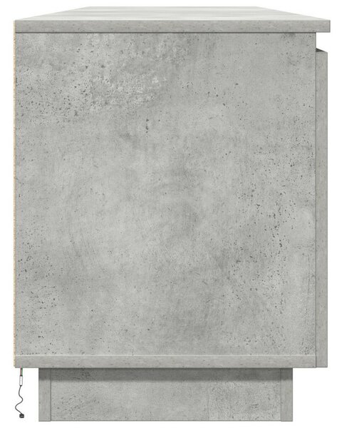 TV szekrény LED beton szürke 180x38x49 cm műgyanta