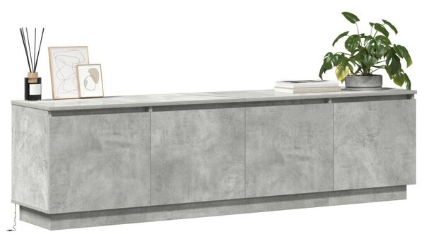 TV szekrény LED beton szürke 180x38x49 cm műgyanta