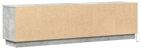 TV szekrény LED beton szürke 180x38x49 cm műgyanta