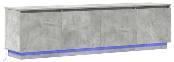 TV szekrény LED beton szürke 180x38x49 cm műgyanta