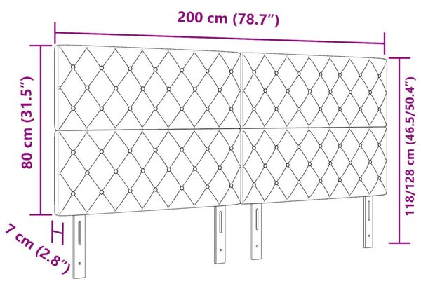 Kristálygombos párnázott világosszürke 200 cm bársony fejtámla
