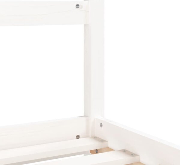 VidaXL gyerekágy keret fiókkal 90x190 cm, fehér tömör fenyőfa