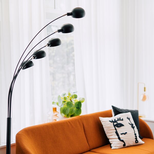 Design állólámpa fekete arannyal 5-lámpás - Sixties Marmo