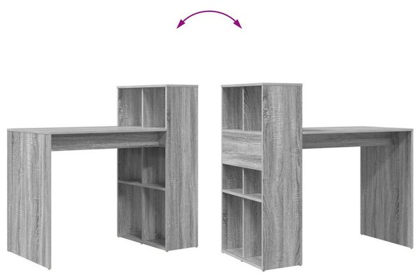 Íróasztal Szürke Sonoma MDF, laminált Közepes Szürke íróasztal