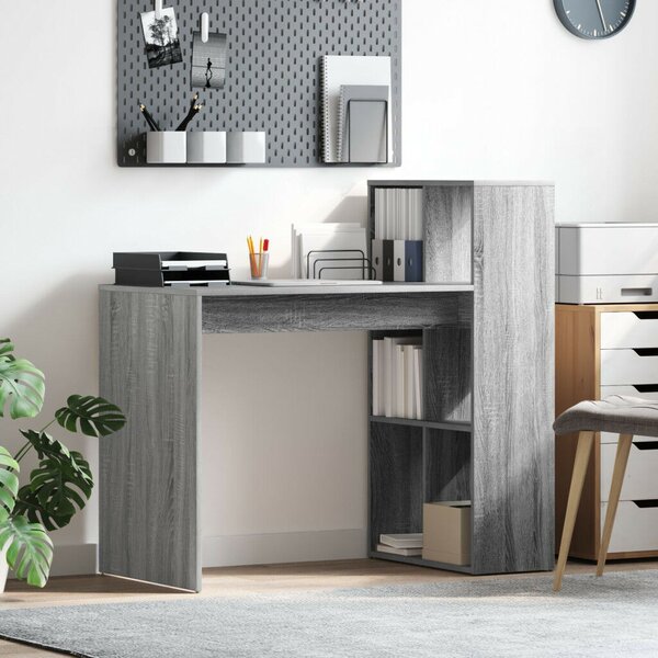 Íróasztal Szürke Sonoma MDF, laminált Közepes Szürke íróasztal
