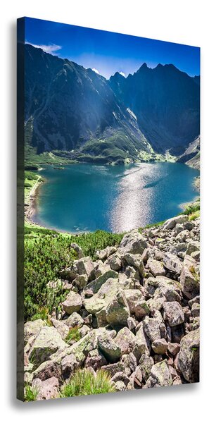 Feszített vászonkép Fekete tó tatry
