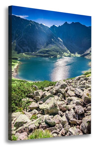 Feszített vászonkép Fekete tó tatry