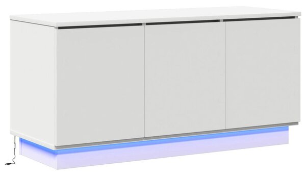 TV Szekrény Fehér 100x38x49 cm Mérnöki Fa