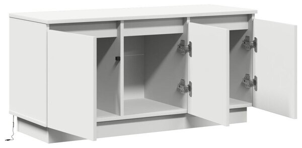 TV Szekrény Fehér 100x38x49 cm Mérnöki Fa