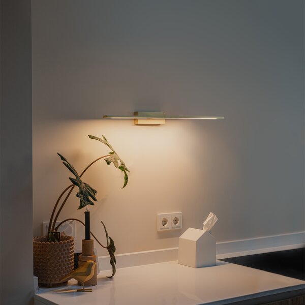 Fali lámpa sárgaréz 62 cm LED-del IP44 - Jerre