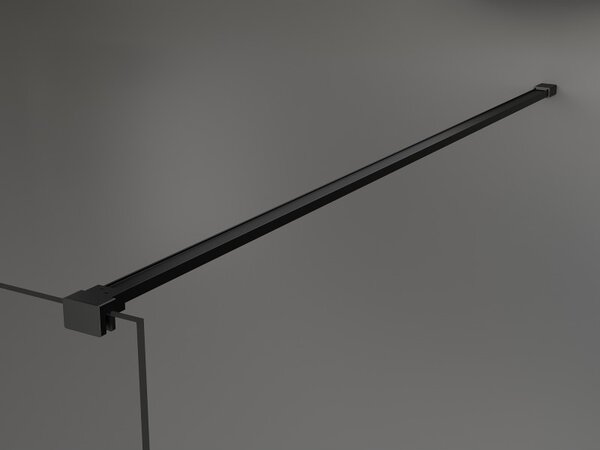 Mexen Kioto zuhanyfal 50 x 200 cm, Átlátszó/Fekete minta 8 mm, Fekete - 800-050-101-70-70