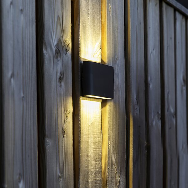 2 db-os kültéri fali lámpa szett sötétszürke 17,5 cm LED-del - Batt