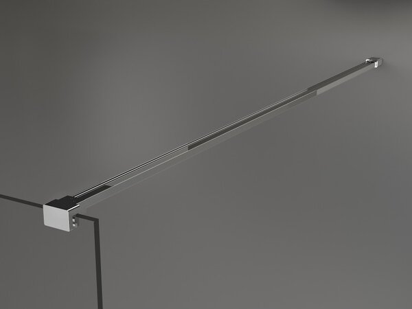 Mexen Kioto, átmenő zuhanyparaván 100 x 200 cm, 8 mm-es jégüveg, 2 x króm stabilizáló távtartó, 800-100-002-01-30