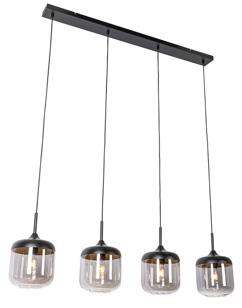 Design lógólámpa fekete arannyal és füstüveggel 4-lámpás - Kyan