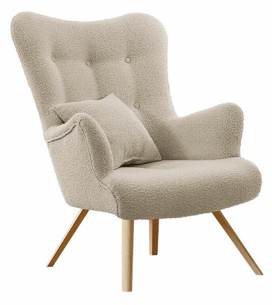 Fotel Clovis 106, Kárpit, 100x76x90cm, Bükkfa