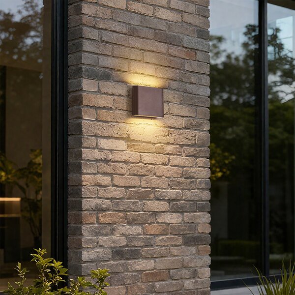 Modern kültéri fali lámpa rozsdabarna 11,5 cm LED-del IP65 - Batt