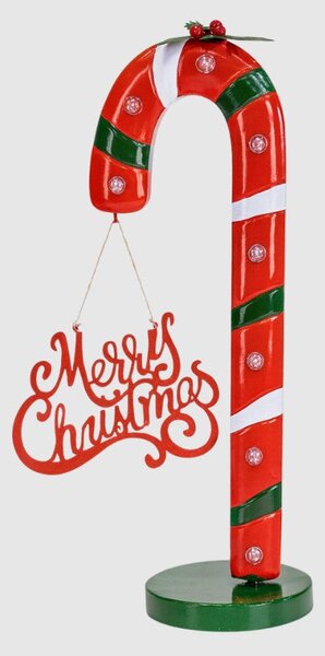 Merry Christmas fém világító nyalóka