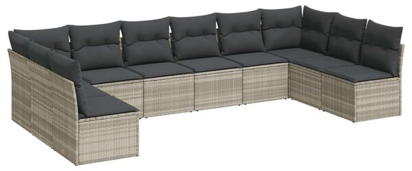 VidaXL Polyrattan Kerti Ülőgarnitúra - 10 részes