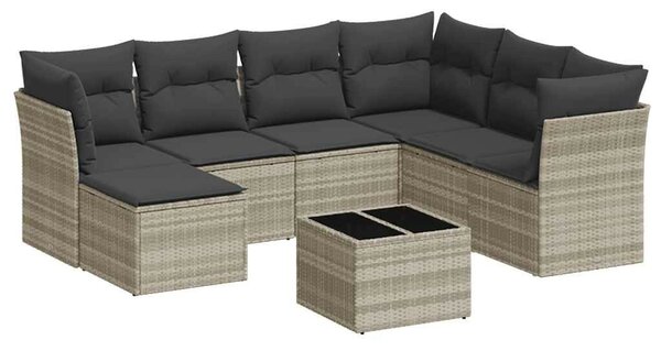VidaXL Polyrattan Kerti Ülőgarnitúra - 8 részes