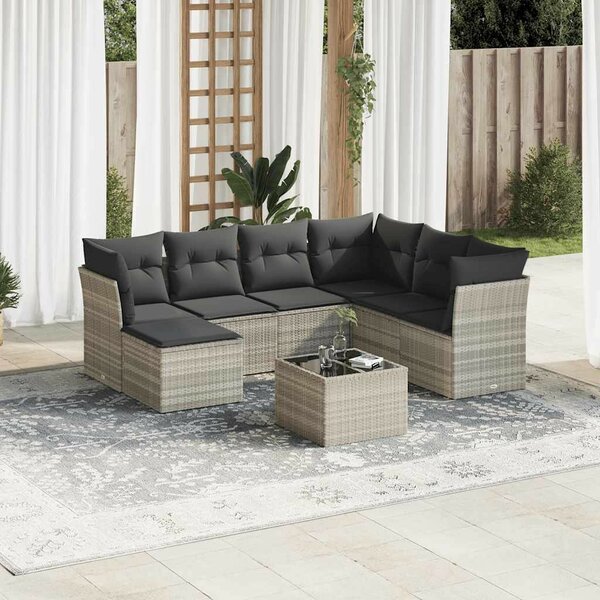 VidaXL Polyrattan Kerti Ülőgarnitúra - 8 részes