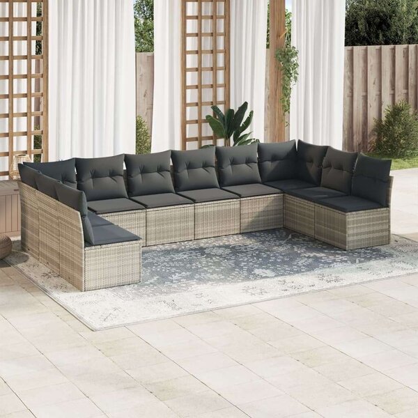 VidaXL Polyrattan Kerti Ülőgarnitúra - 10 részes