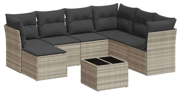 VidaXL Polyrattan Kerti Ülőgarnitúra - 8 részes