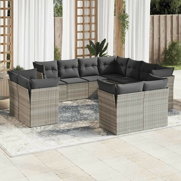 VidaXL Polyrattan Kerti Ülőgarnitúra - 11 részes