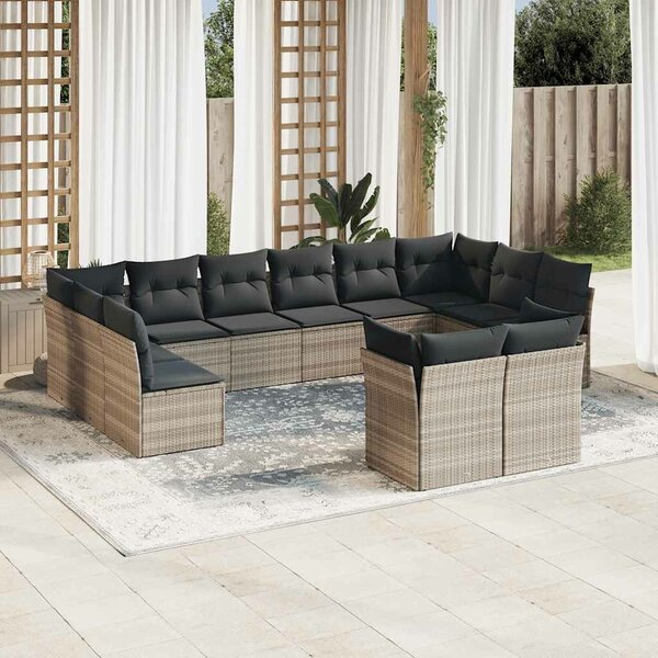 VidaXL Polyrattan Kerti Ülőgarnitúra - 12 részes