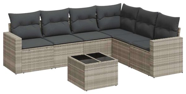 VidaXL Polyrattan Kerti Ülőgarnitúra - 7 részes