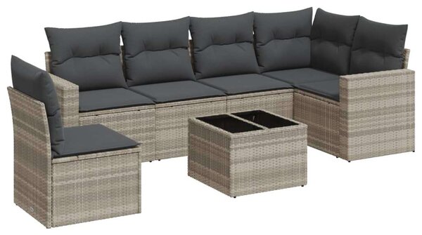 VidaXL Polyrattan Kerti Ülőgarnitúra - 7 részes