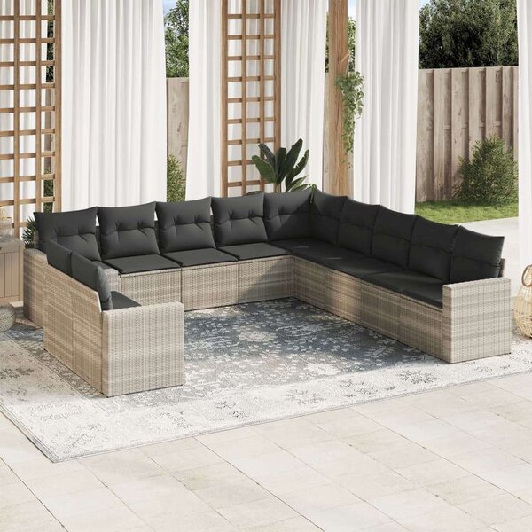 VidaXL Polyrattan Kerti Ülőgarnitúra - 11 részes