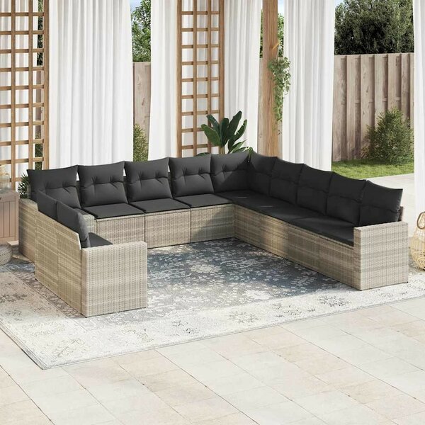 VidaXL Polyrattan Kerti Ülőgarnitúra - 11 részes