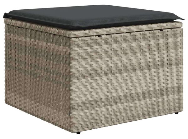 VidaXL Polyrattan Kerti Ülőgarnitúra - 5 részes - Világos Szürke