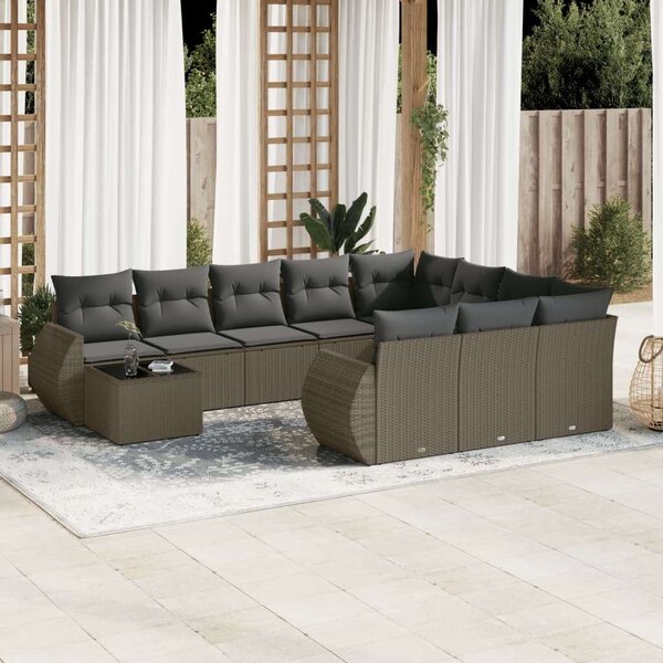 VidaXL Polyrattan Kerti Ülőgarnitúra - 11 részes
