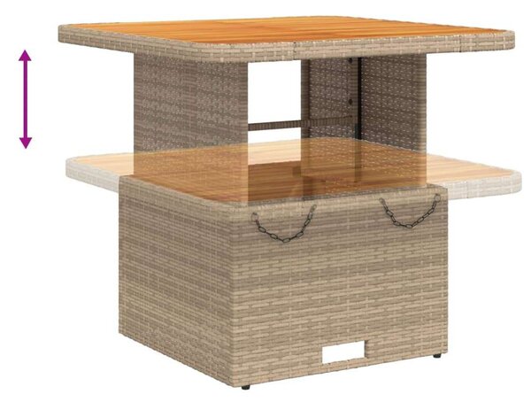 VidaXL Kerti Étkezőgarnitúra - Polyrattan - 5 részes