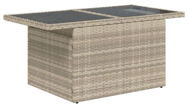 VidaXL Polyrattan Kerti Ülőgarnitúra - 6 részes, Világosszürke