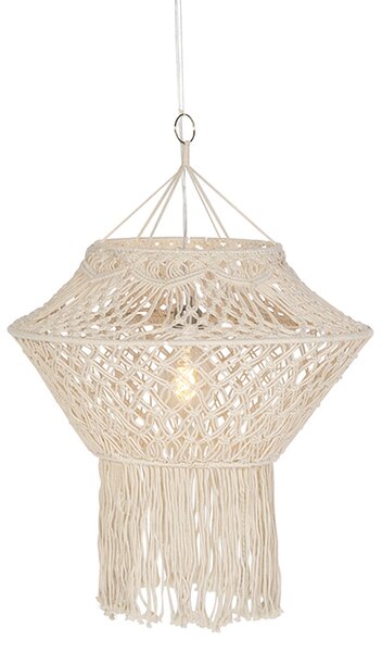 Rusztikus lógólámpa makramé 90 cm - String